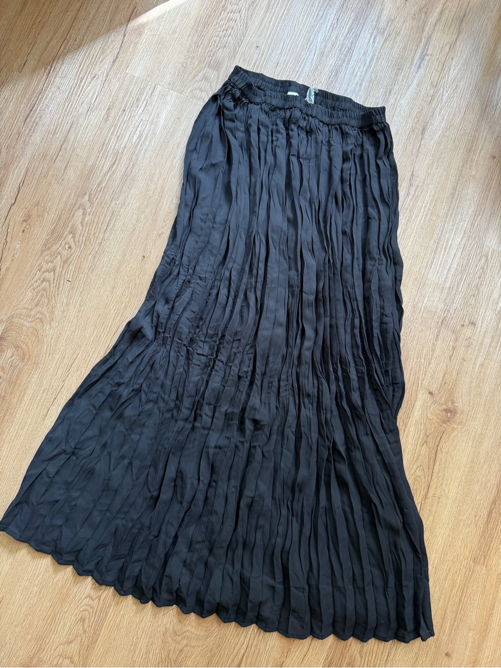 Express Black Pleated Maxi Skirt